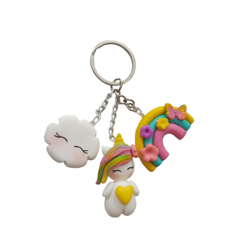 جاکلیدی دخترانه طرح رنگین کمان کد c2