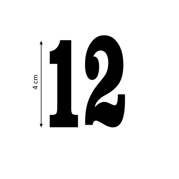 عکس شماره 2 : اعداد ساعت دیواری مدل b4 مجموعه 12 عددی