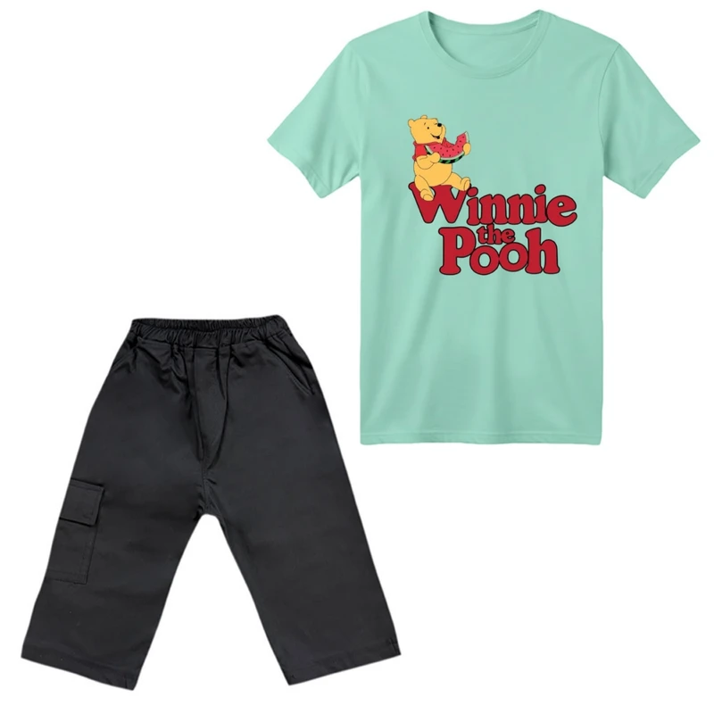 ست تی‌شرت آستین کوتاه و شلوارک پسرانه مدل پو کد ۶