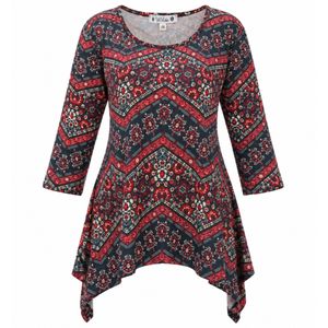 تونیک زنانه نخی گل‌دار ویلده مدل as1386