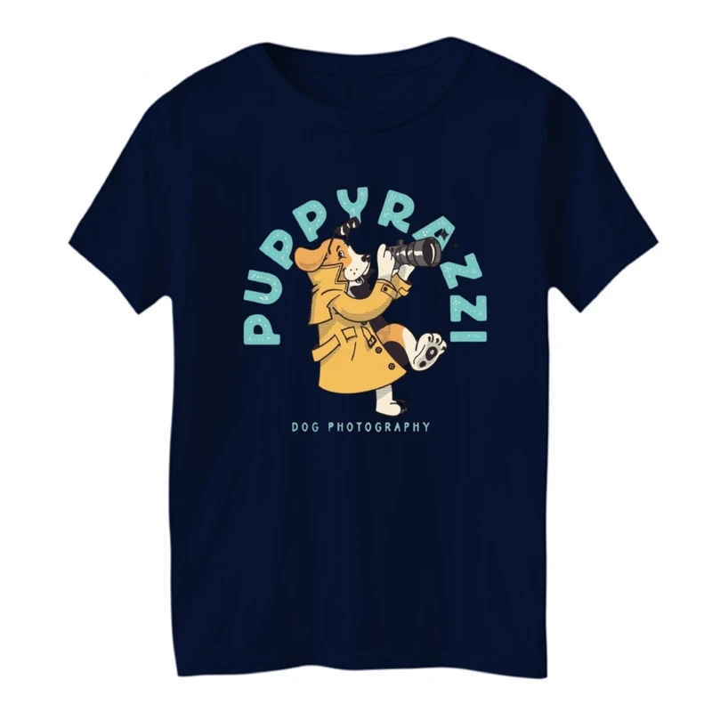 تی شرت آستین کوتاه بچگانه مدل سگ عکاس