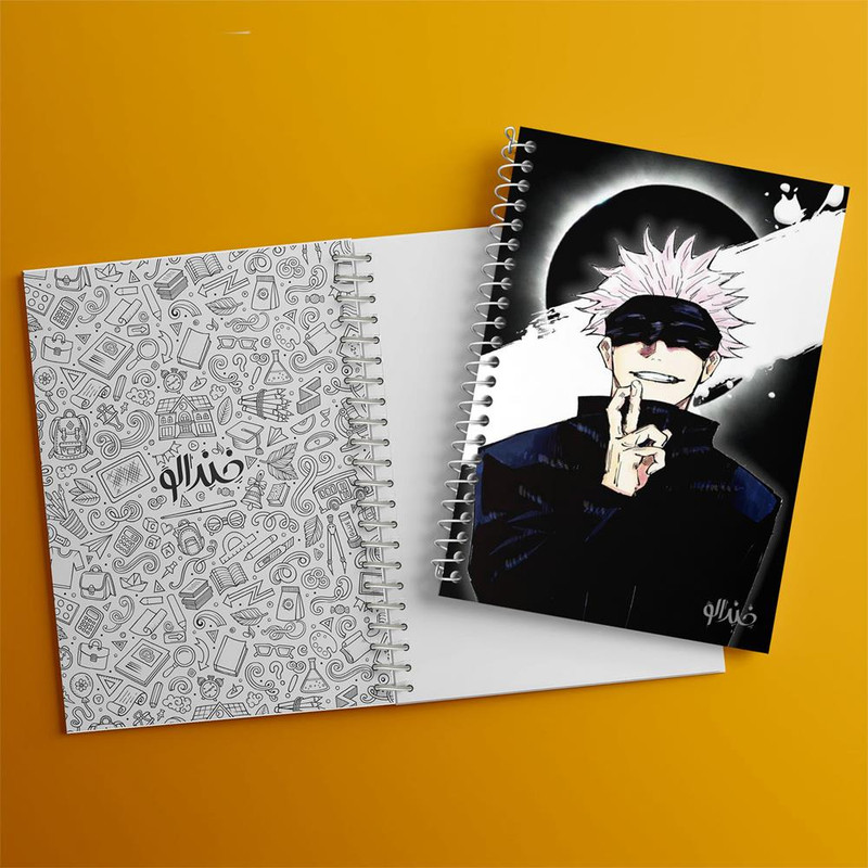 دفتر مشق 50 برگ خندالو مدل گوجو ساتورو انیمه جوجوتسو کایزن  کد 11085