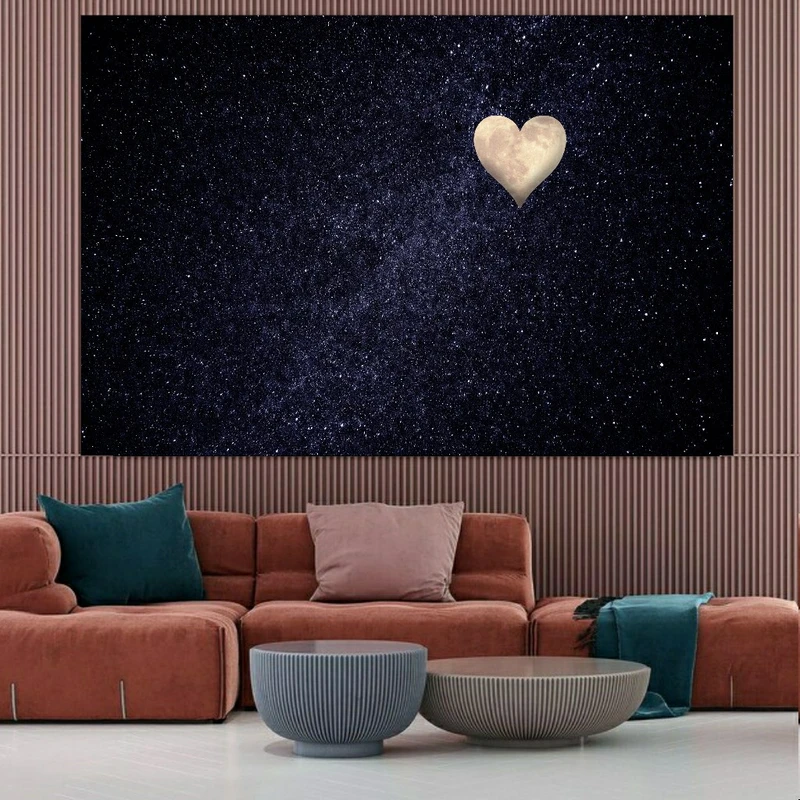 پوستر دیواری طرح کهکشان مدل قلب کد SDP7914