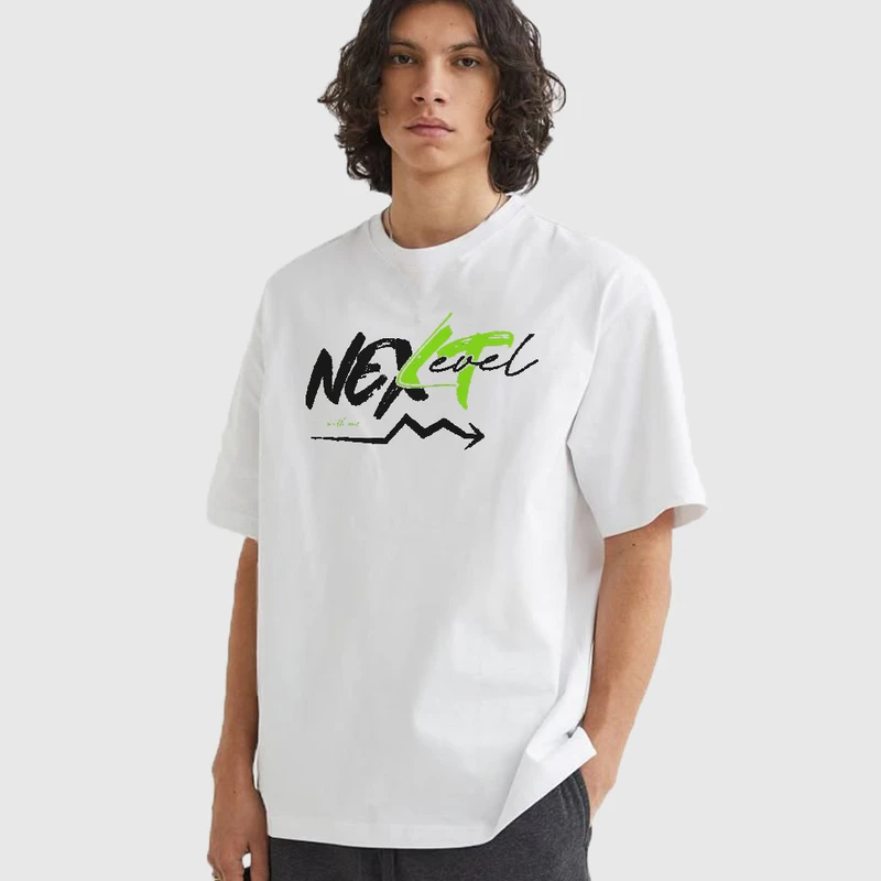 تی شرت آستین کوتاه مردانه مدل ساده لول اپ انگیزشی mo476