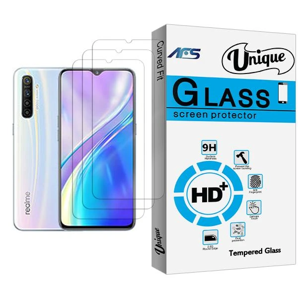 محافظ صفحه نمایش ای اف اس مدل Unique Glass MIX003 مناسب برای گوشی موبایل ریلمی XT بسته سه عددی