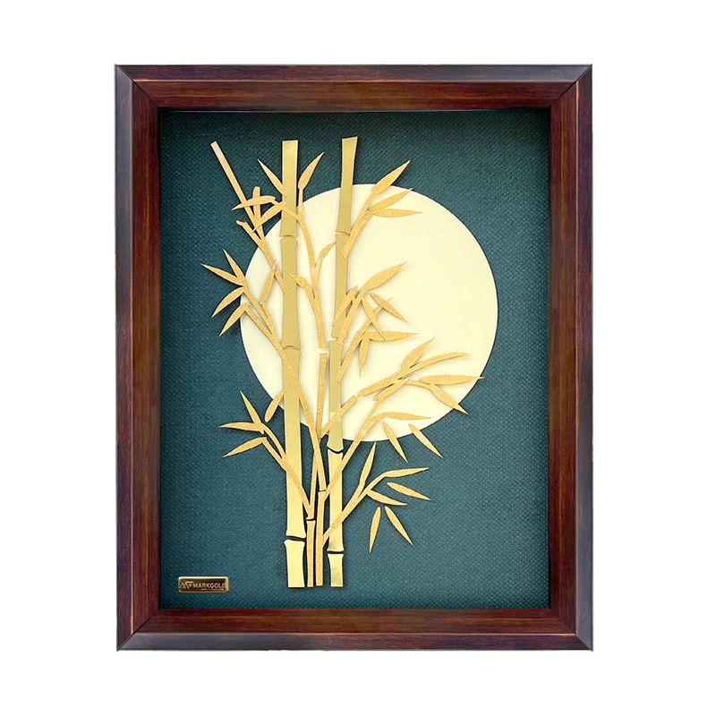 تابلو ورق طلا مارک گلد طرح بامبو کد tf187