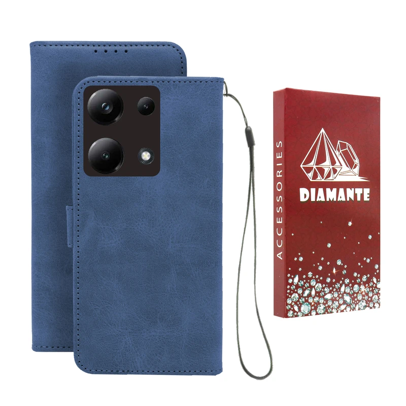 کیف کلاسوری دیامانته مدل Bandaviz Rd مناسب برای گوشی موبایل شیائومی Redmi Note 13 Pro 4G به همراه بند آویز