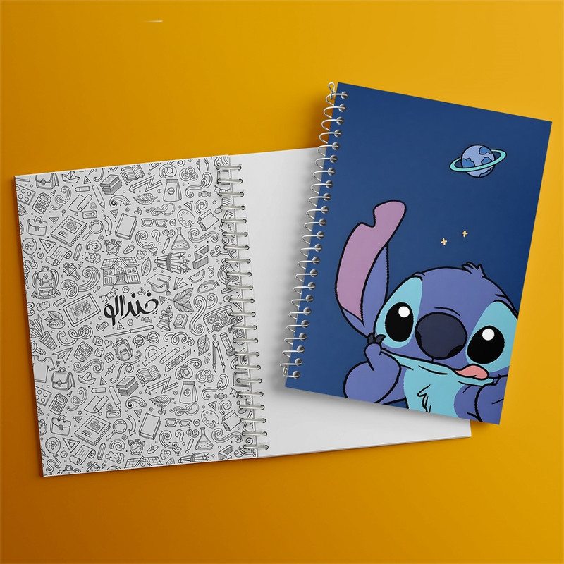 دفتر مشق 50 برگ خندالو طرح استیچ کد F1418