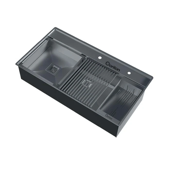 سینک ظرفشویی استیل توکار یک لگنه دریتون مدل D104