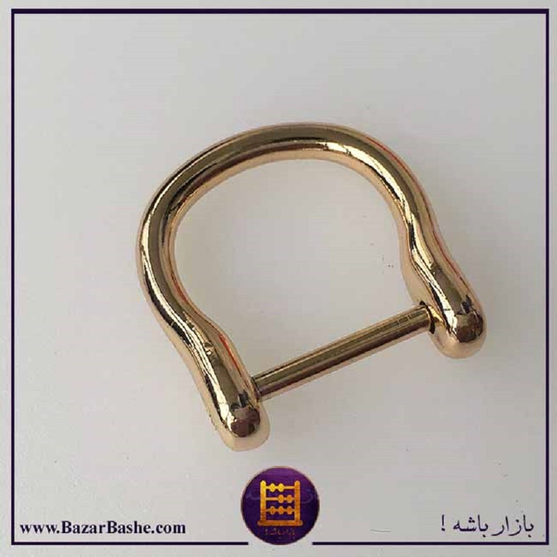 حلقه پیچی مدل اعلاء طرح نعلی کد Rnd_2Goldpinx5 بسته 5 عددی