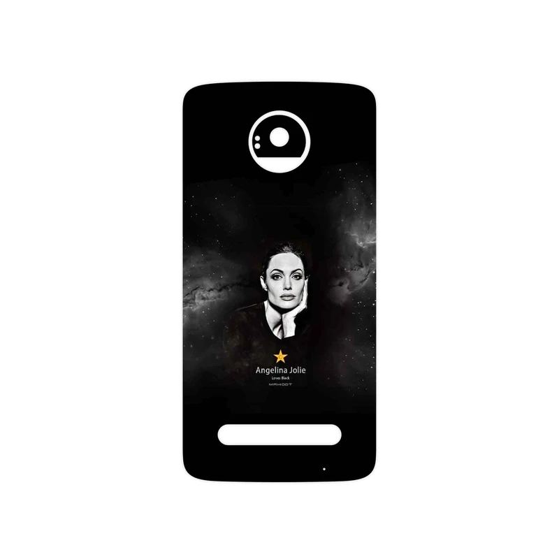 برچسب پوششی ماهوت مدل Angelina Jolie مناسب برای گوشی موبایل موتورولا Moto Z2 Play