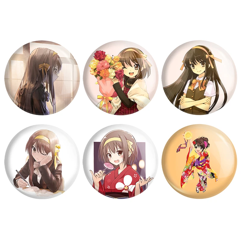 مگنت خندالو طرح انیمه ناپدید شدن هارومی سوزومیا The Disappearance of Haruhi Suzumiya کد 1431A مجموعه 6 عددی