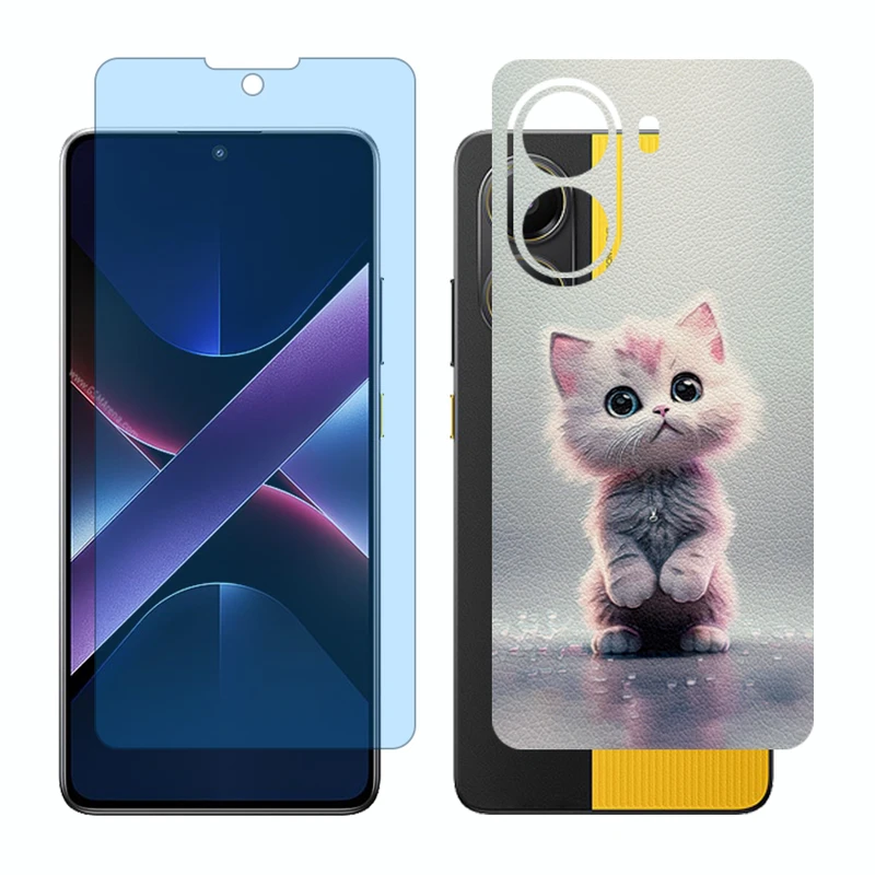 محافظ صفحه نمایش مات آنتی بلو گلس مدل Together مناسب برای گوشی موبایل شیائومی Poco X7 Pro به همراه برچسب پوششی پشت گوشی