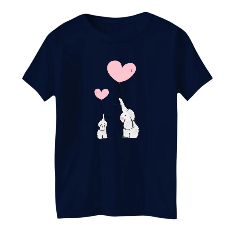 تی شرت آستین کوتاه بچگانه مدل فیل های کوچولو