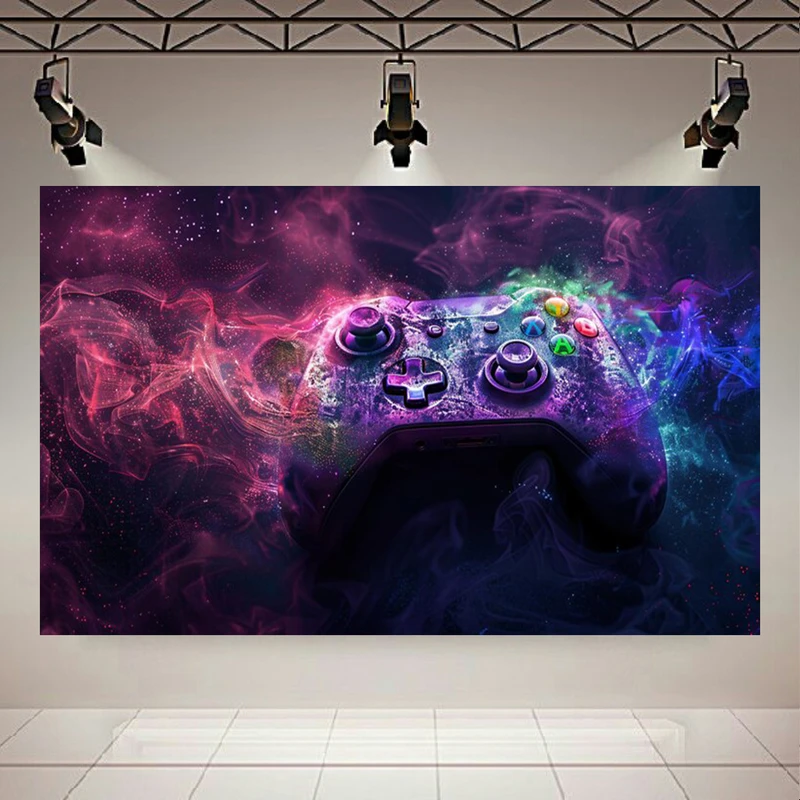 تابلو بوم طرح مخمل دسته بازی ویدئویی مدل نئون کد AR3058441