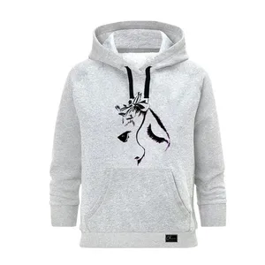 هودی زنانه مدل مادر من کد J181 رنگ طوسی