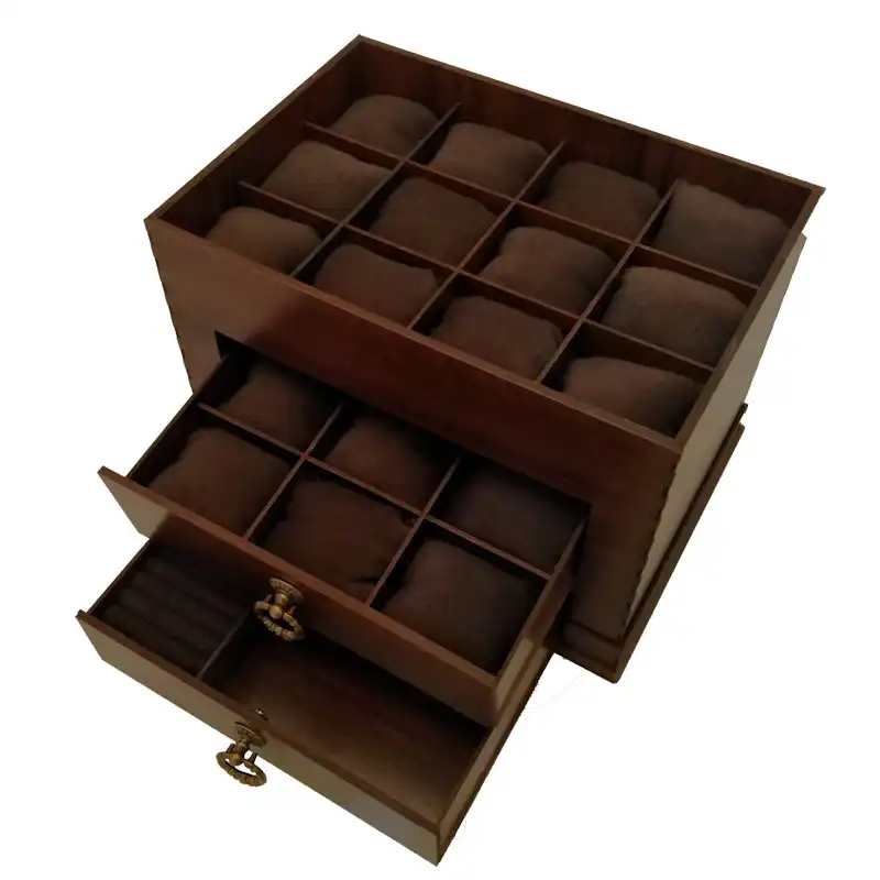 جعبه جواهرات مدل 21 خانه دوکشو