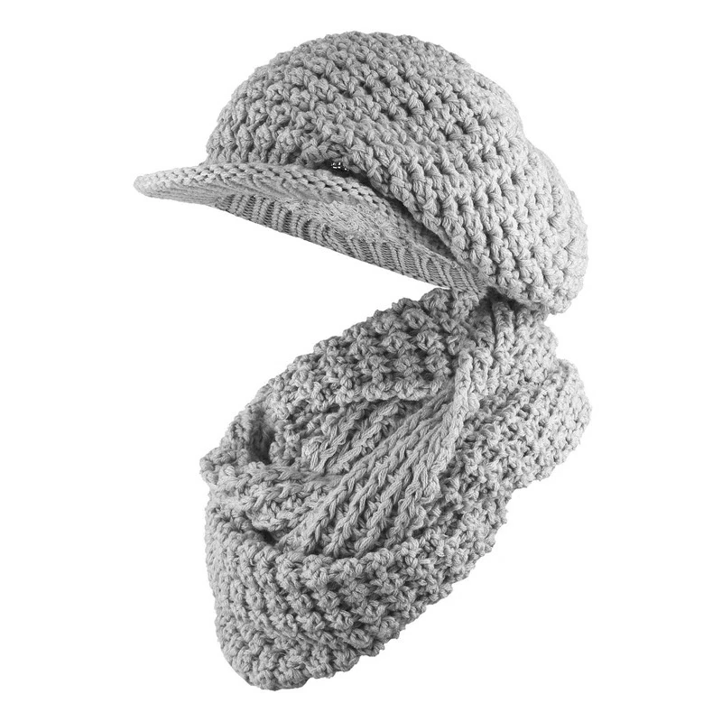 ست کلاه و شال گردن مدل بافتنی نقاب دار کد 522