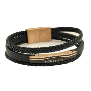 دستبند مردانه مدل چرم