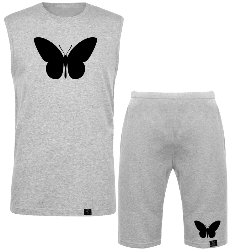 ست تاپ و شلوارک مردانه 27 مدل Moth Butterfly کد MH1517