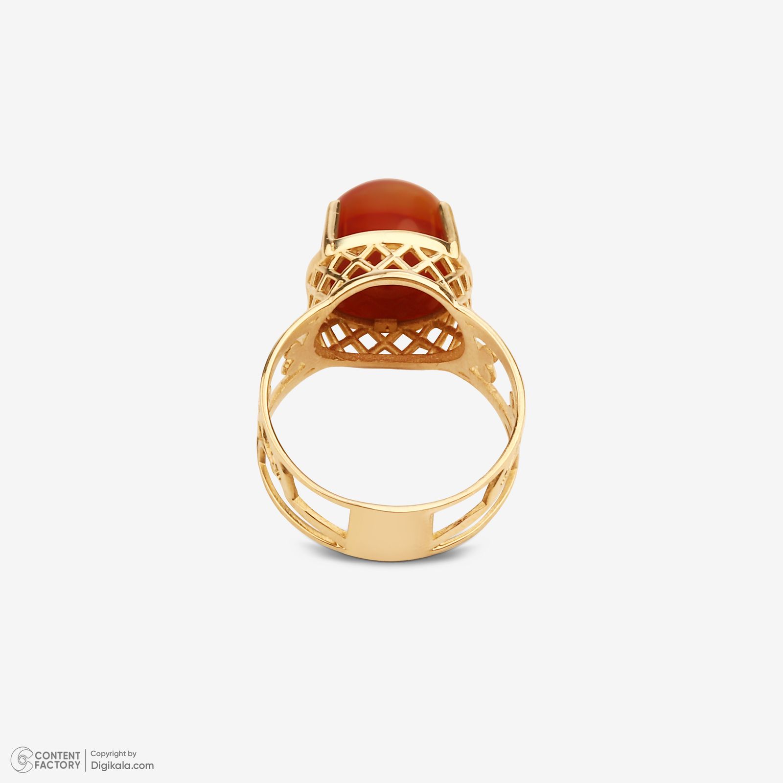 انگشتر طلا کم اجرت 18 عیار زنانه گلدم مدل R344009 سایز 53 -  - 6