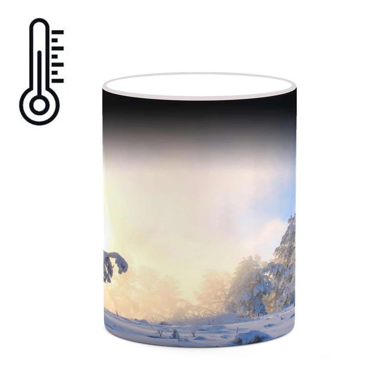 ماگ حرارتی کاکتی مدل منظره برفی کد mgh18498