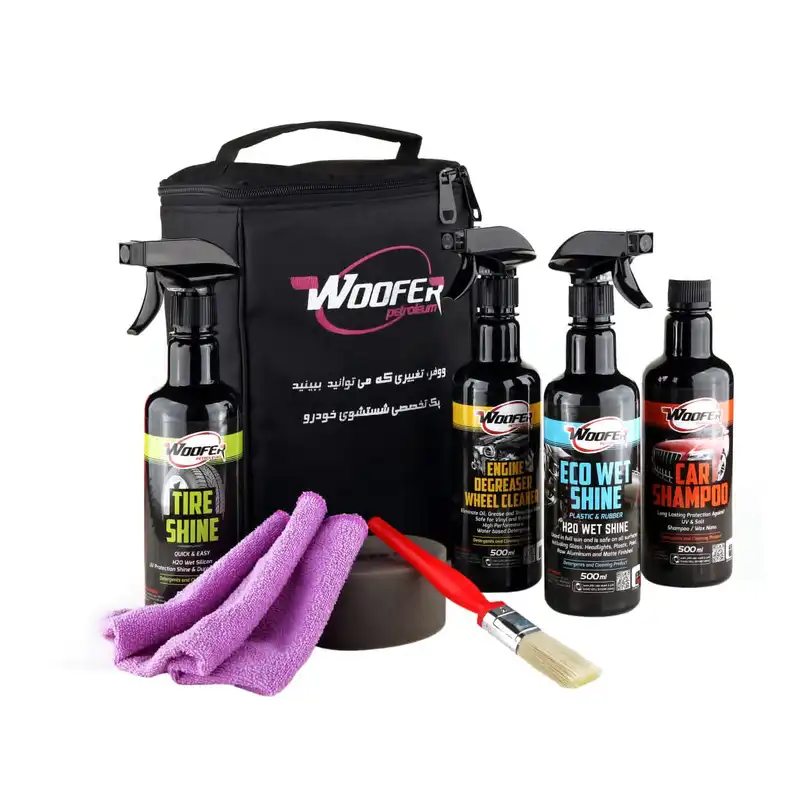 پک شست و شوی خودرو ووفر مدل 2022 حجم 2000 میلی لیتر مجموعه 7 عددی