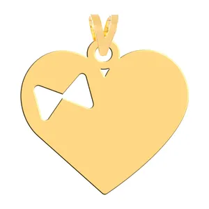 آویز گردنبند طلا 18 عیار زنانه فرشته مدل قلب WNL-000375