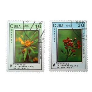 تمبر یادگاری مدل گل كد bc-2147 مجموعه 2 عددي