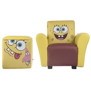 مبل و جلو مبلی کودک پینک مدل Sponge Bob