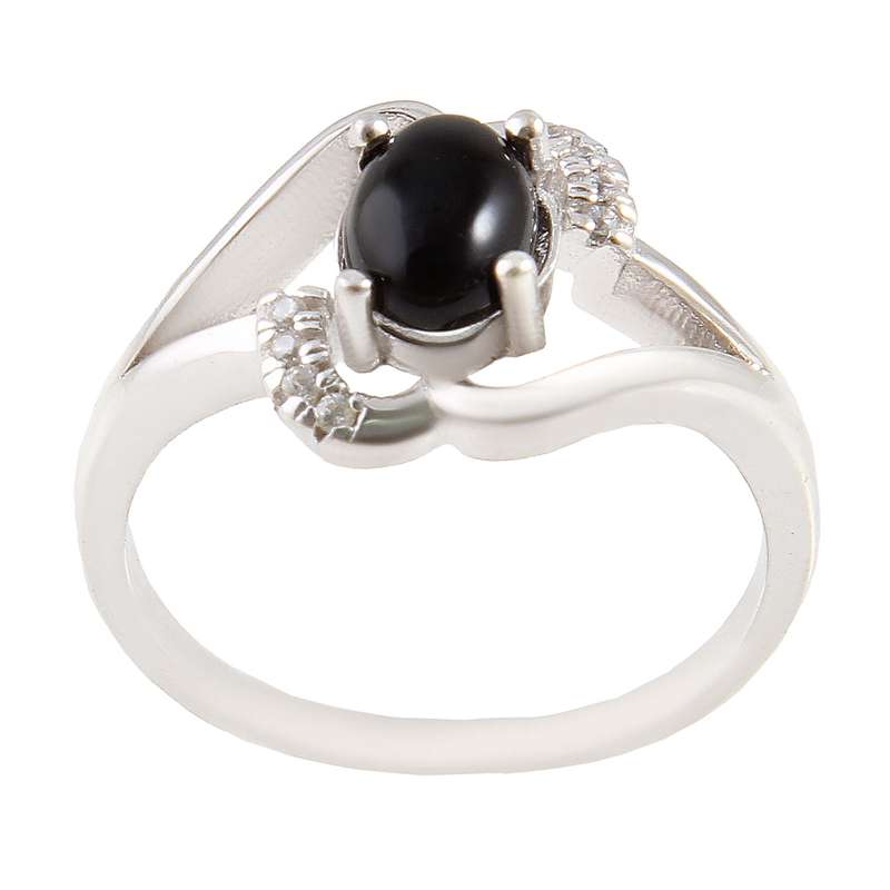 انگشتر نقره زنانه بازرگانی میلادی مدل سنگ عقیق کد AWR_766