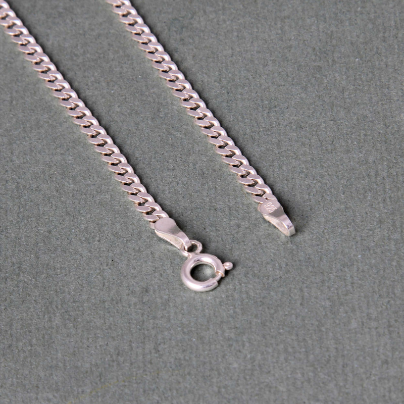 زنجیر نقره مردانه بازرگانی میلادی کد ZR_077