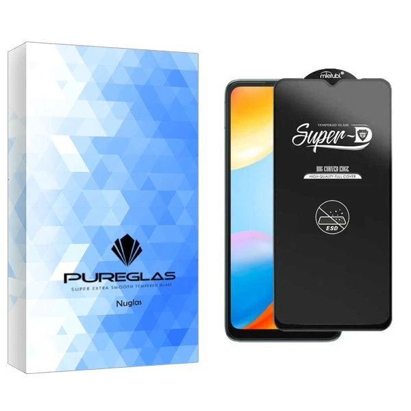 محافظ صفحه نمایش پیور گلس مدل NueGlas SuperD_ESD مناسب برای گوشی موبایل شیائومی Redmi 10C