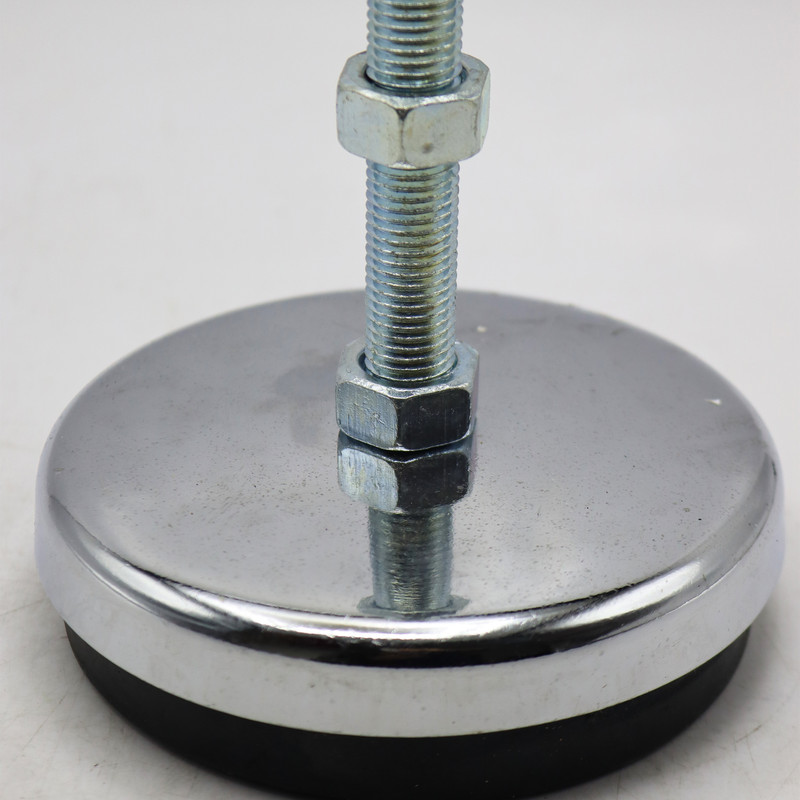 پایه ضربه گیر مدل کف لاستیکی کد YP-NIKEL CHROME-134MM/14MM