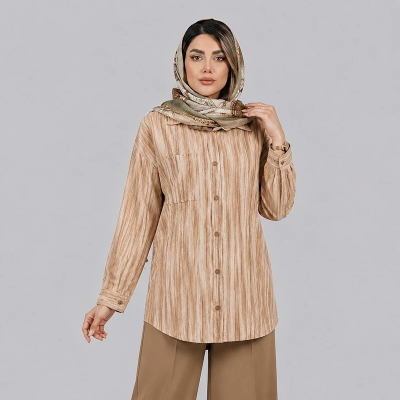 مانتو شومیزی زیر باسن زنانه مدل بهدیس