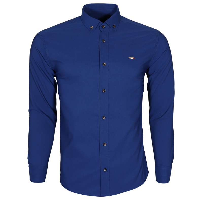 پیراهن آستین بلند مردانه مدل bn2000 رنگ آبی