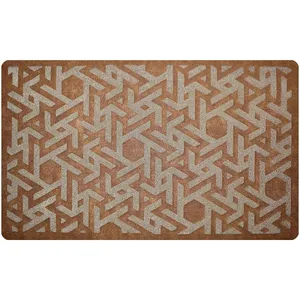   پادری طرح هندسی سنتی مدل ورودی کد M4-809 سایز 46×76 سانتی متر 