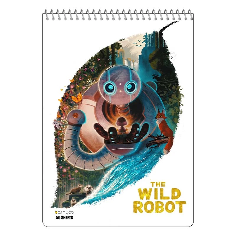دفتر نقاشی 50 برگ سیمی کارنیکا طرح ربات وحشی The Wild Robot کد 29108