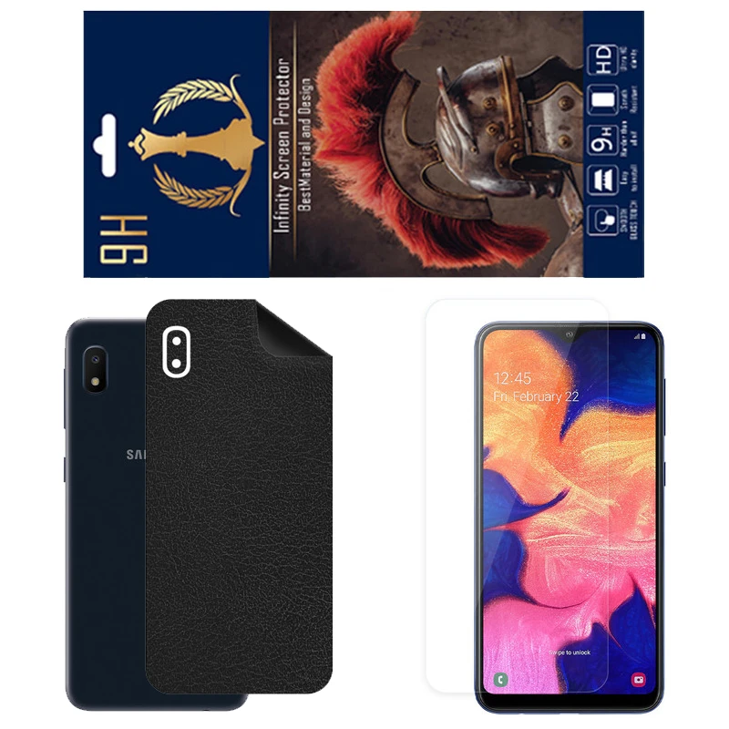 برچسب پوششی اینفینیتی مدل CH مناسب برای گوشی موبایل سامسونگ Galaxy A10E به همراه محافظ صفحه نمایش