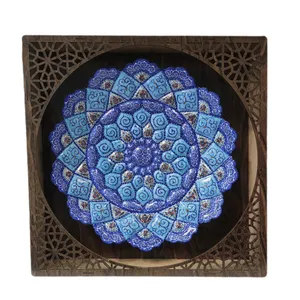 بشقاب میناکاری مدل اسلیمی کد 230