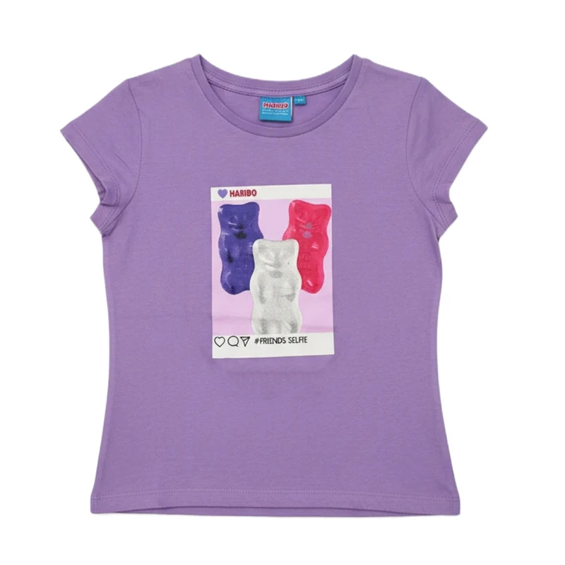 تی‌شرت آستین کوتاه دخترانه هاریبو مدل 7472