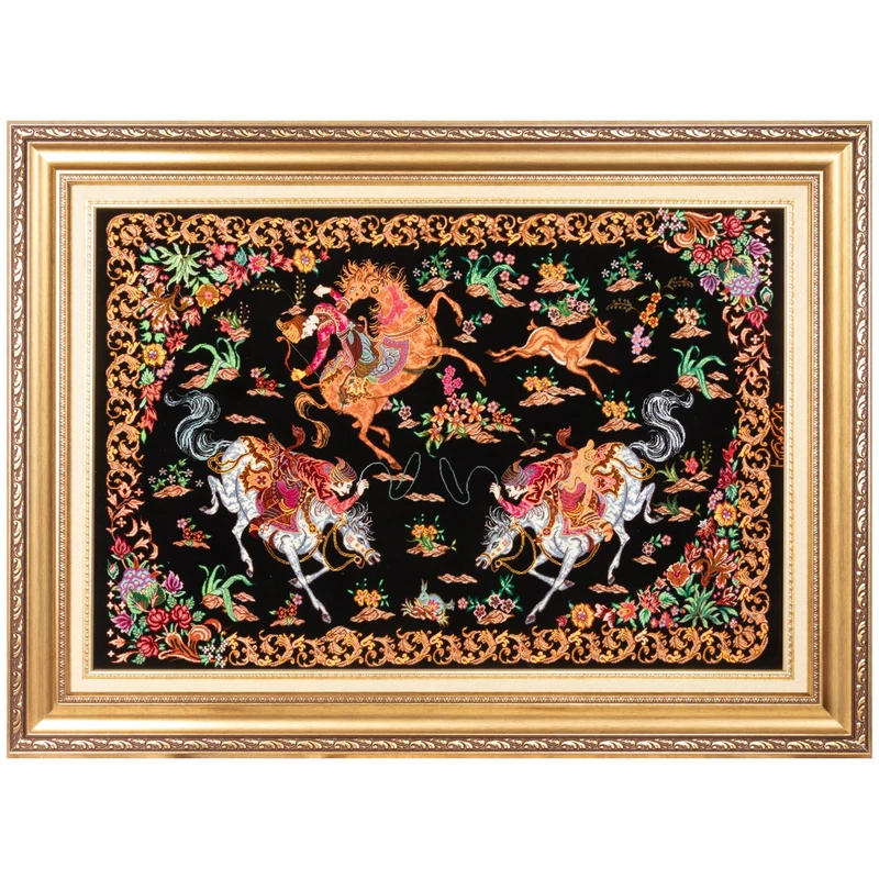 تابلو فرش دستباف سی پرشیا طرح شکارگاه کد 904168