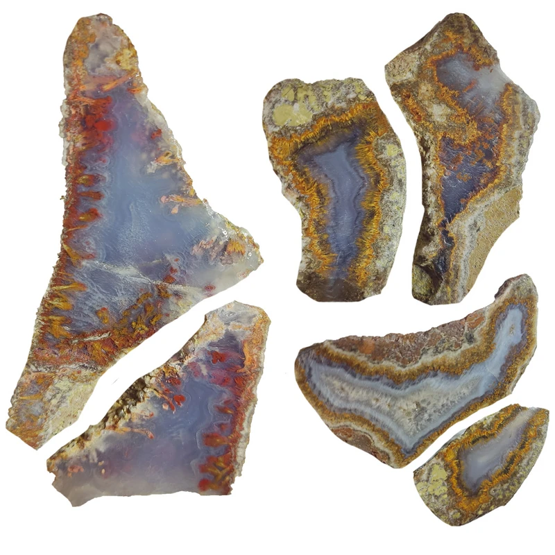 سنگ عقیق مدل شجر  کد H 300 مجموعه 6 عددی