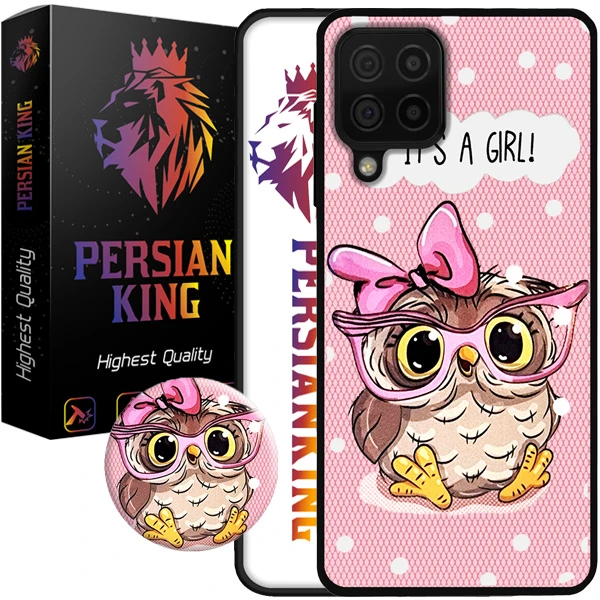 کاور پرشین کینگ مدل its girl 22 مناسب برای گوشی موبایل سامسونگ Galaxy A42 به همراه پایه نگهدارنده