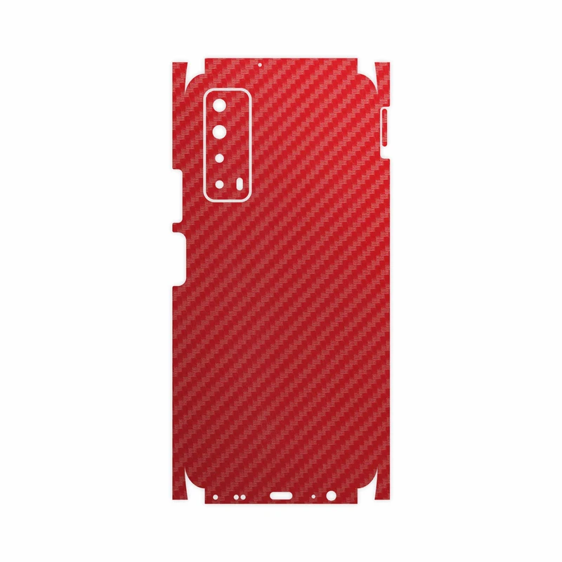 برچسب پوششی ماهوت مدل Red-Fiber-FullSkin مناسب برای گوشی موبایل هوآوی Y7a