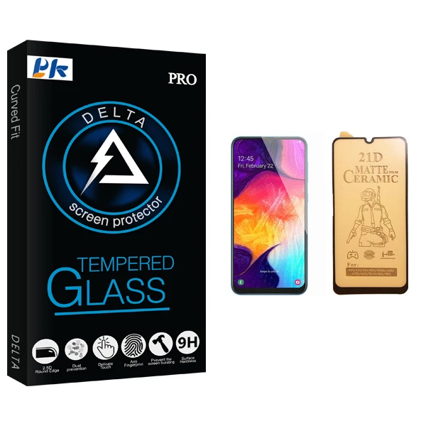 محافظ صفحه نمایش سرامیکی پی کی مدل Delta Glass مناسب برای گوشی موبایل سامسونگ Galaxy A50