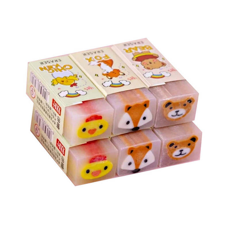 پاک کن مدل مغزی روباه و خرس و جوجه بسته شش عددی