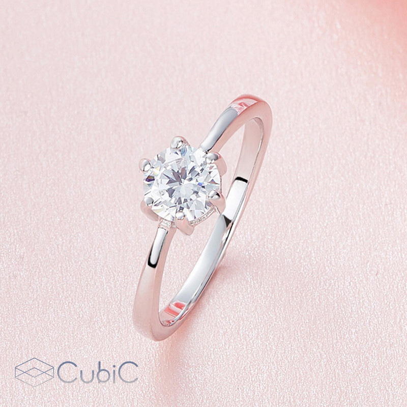 انگشتر نقره زنانه کوبیک مدل QR-2824