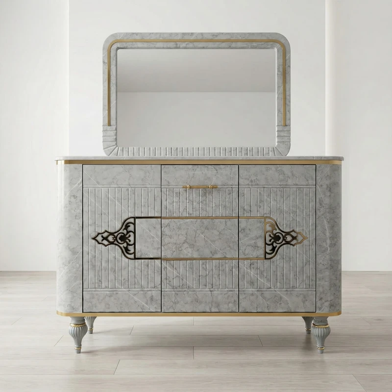 آینه و کنسول آرچین چوب مدل درنیکا طول 132 سانتی متر