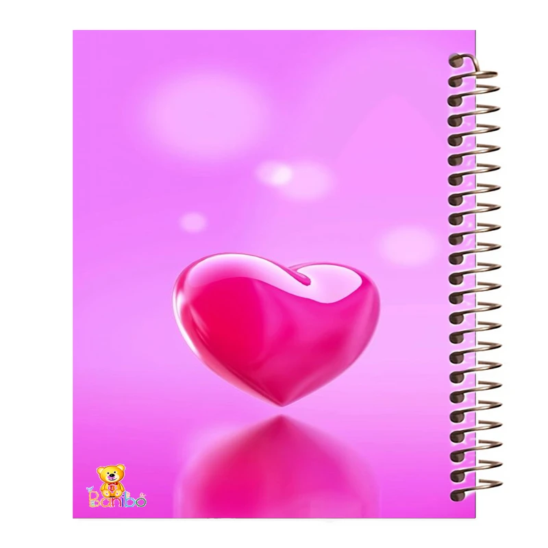 دفتر مشق 100 برگ سیمی بانیبو مدل قلب کد H 4118